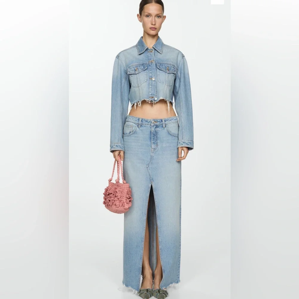Mango Maxi Denim Skirt, new with tags - Picture 4 of 6